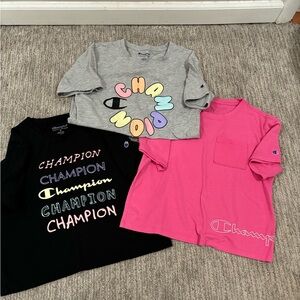 Champion Kids' Short Sleeve Tees - Gray, Black, Pink